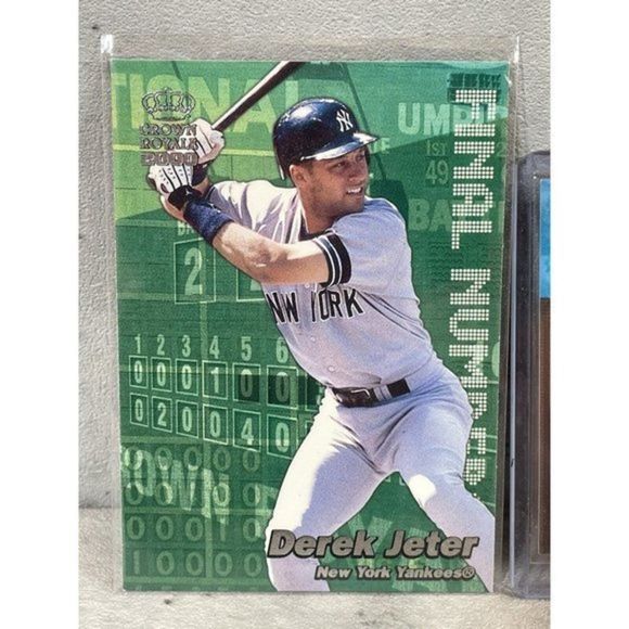 Derek Jeter NY Yankees HOF 2000 Upper Deck Black Diamond Card #40 Crown‎ Royale - Picture 2 of 7